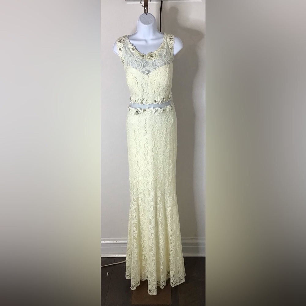 Cinderella Ivory Lace Maxi Dress
